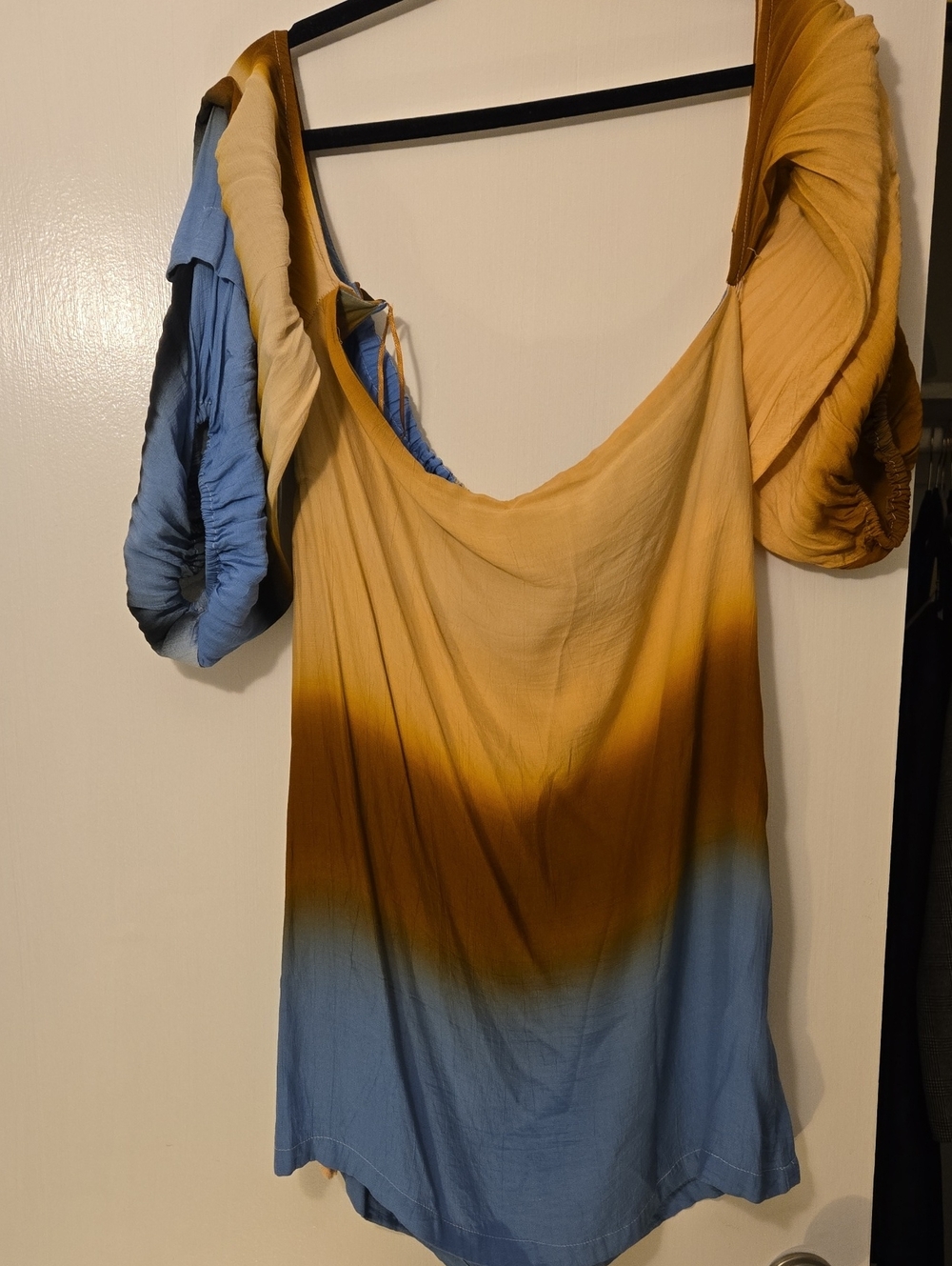 MLM Blue and Mustard Ombre Mini Dress